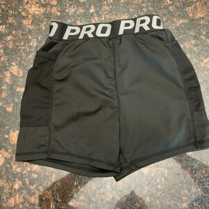 Shein black fitted athletic shorts